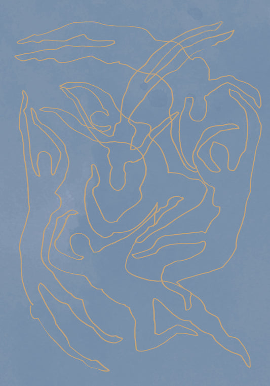Blue Swimmers Poster och Canvastavla