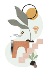 Tropical Villa Color and Shapes 11 Poster och Canvastavla