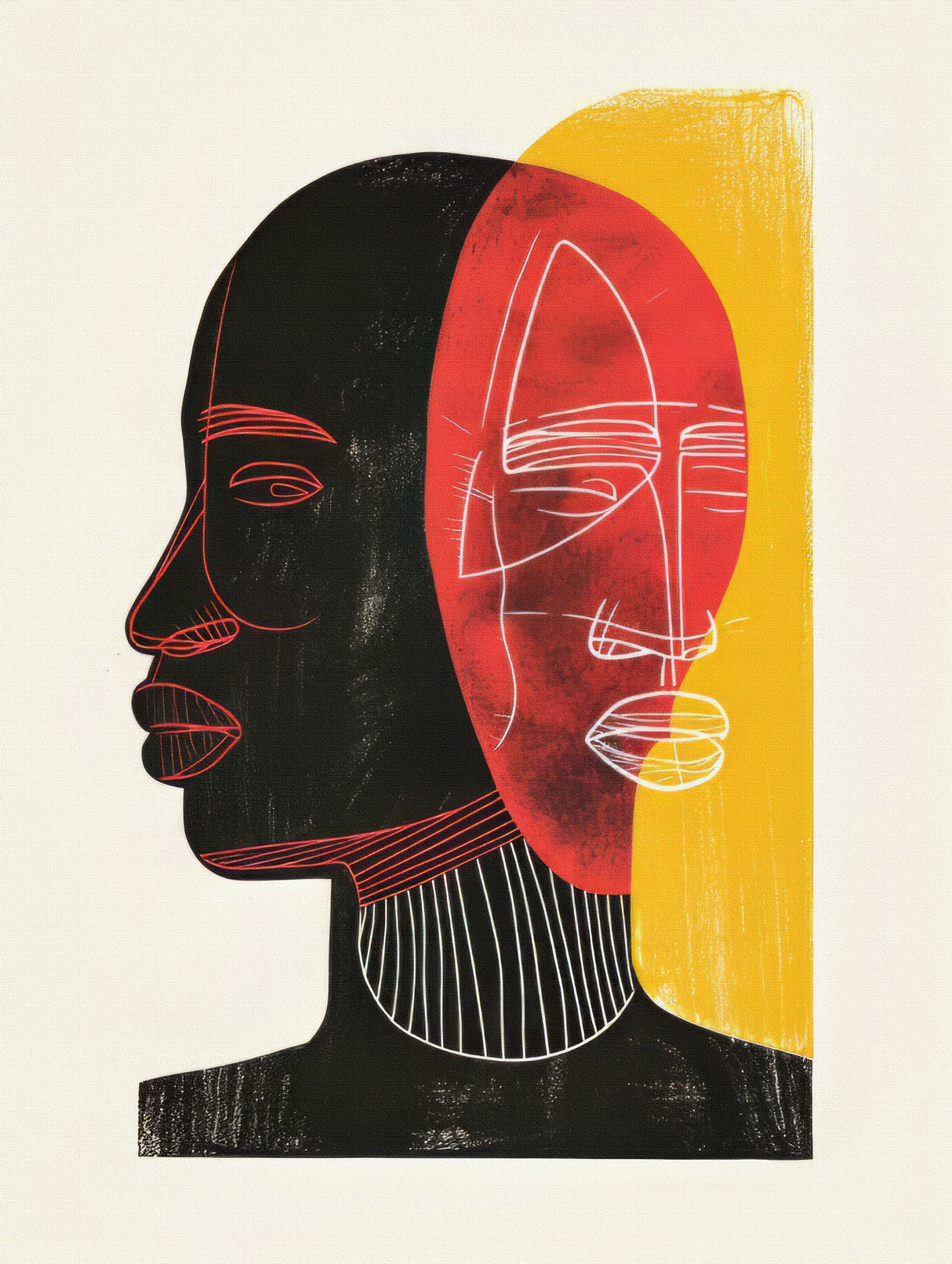 African Art Smooth 3 Poster och Canvastavla