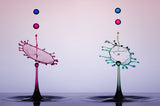 Two Color Water Drops Poster och Canvastavla