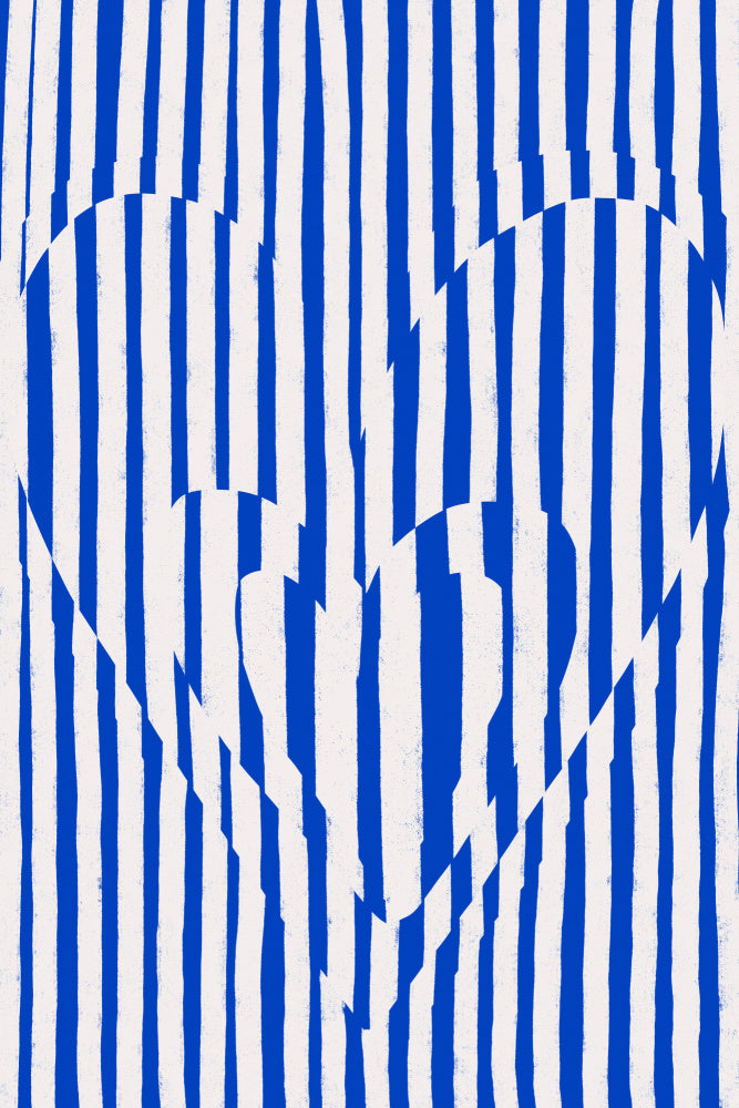 Hearts (Blue Version) Kitchen poster eller kökstavla