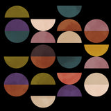Mid Circles Terracotta Blck1 Poster och Canvastavla