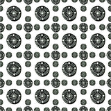 Black White Tribal Ethnic Circles Geometric Poster och Canvastavla