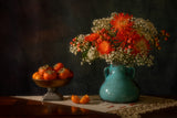 Chrysanthemum &amp; persimmon Poster och Canvastavla