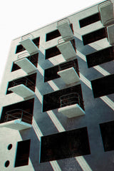 Bauhaus Dessau architecture in vintage magazine style VI Poster och Canvastavla
