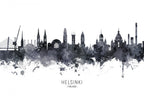 Helsinki Finland Skyline Poster och Canvastavla