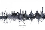 Helsinki Finland Skyline Poster och Canvastavla
