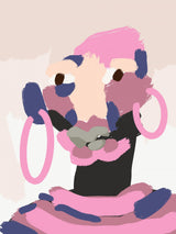 Pink Tribal Portrait Poster och Canvastavla