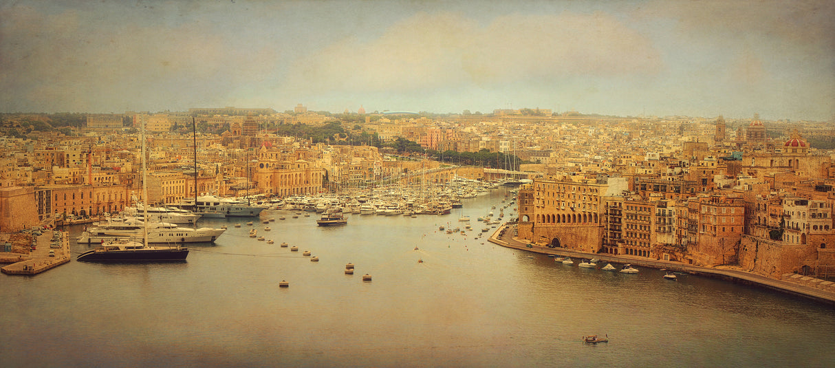 View from Upper Barakka, Valletta, Malta Poster och Canvastavla