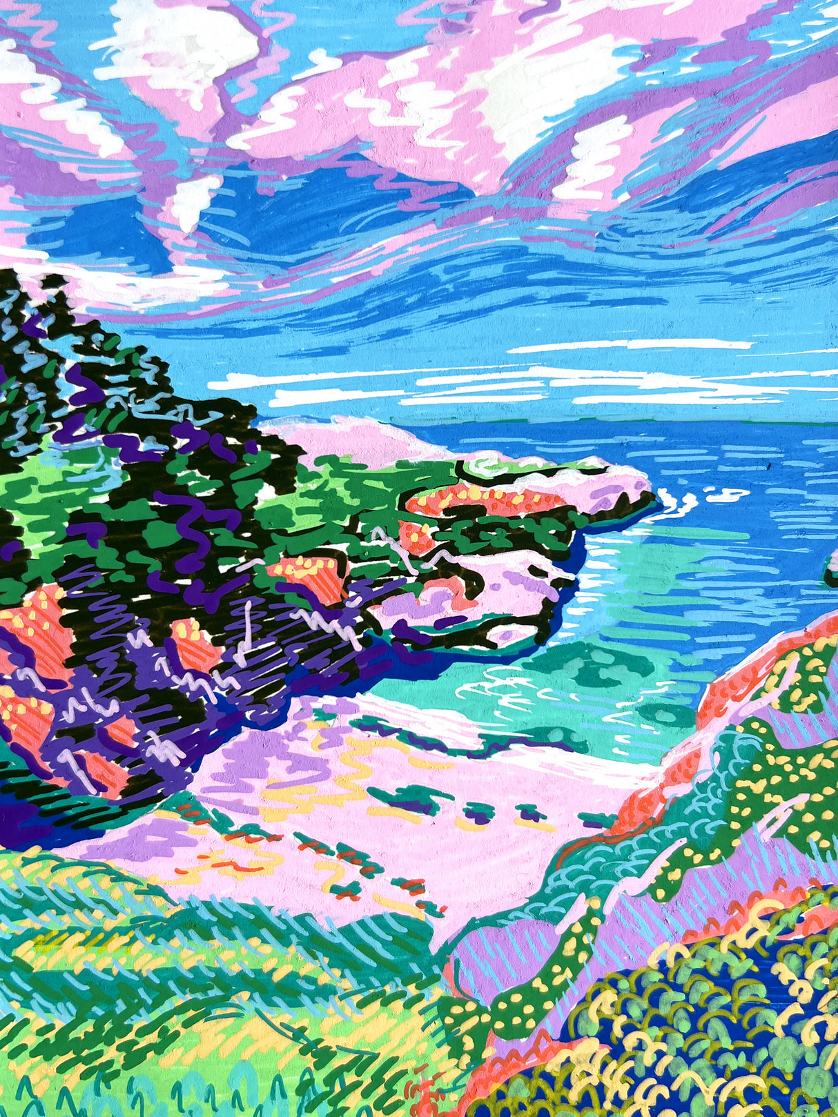 China Cove Beach Poster och Canvastavla