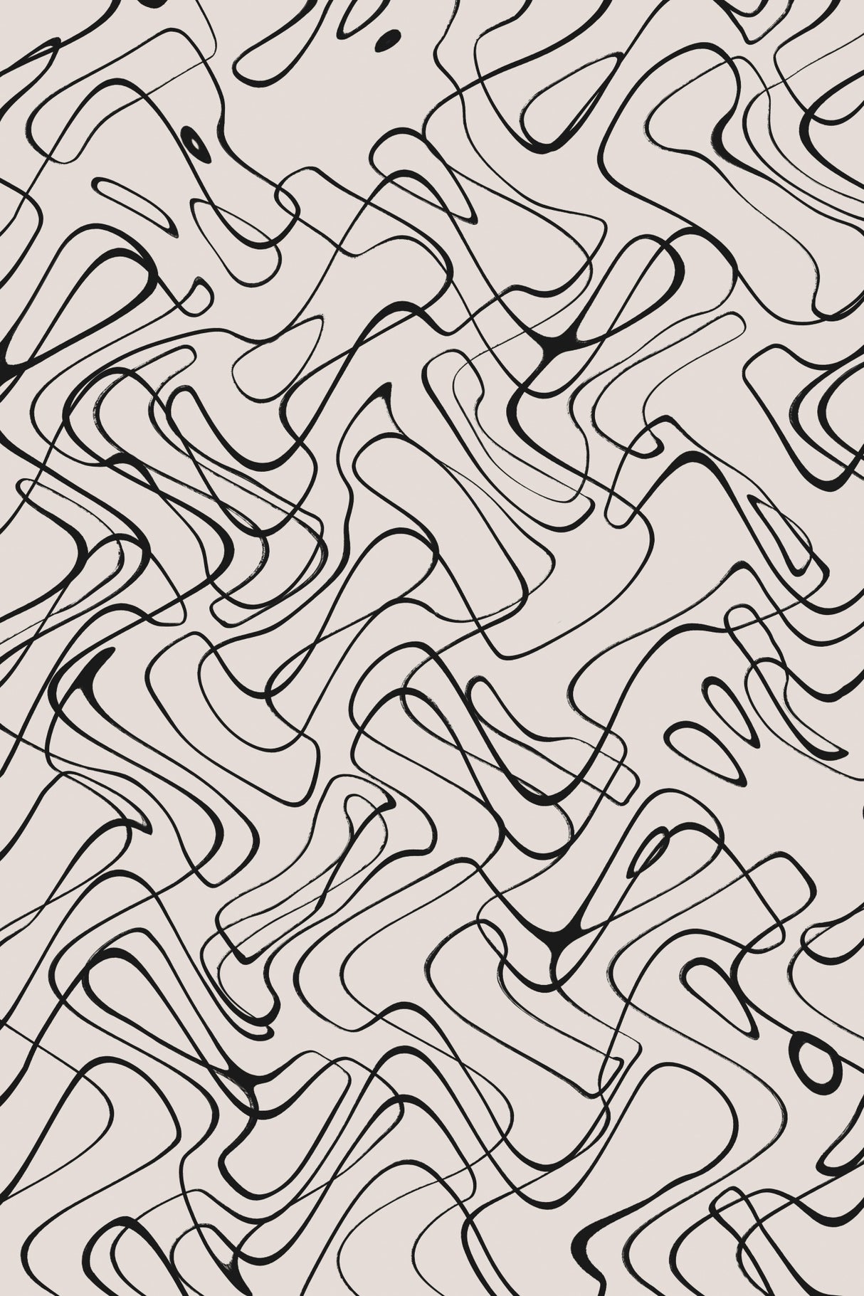 Thin Wild Line Pattern Poster och Canvastavla