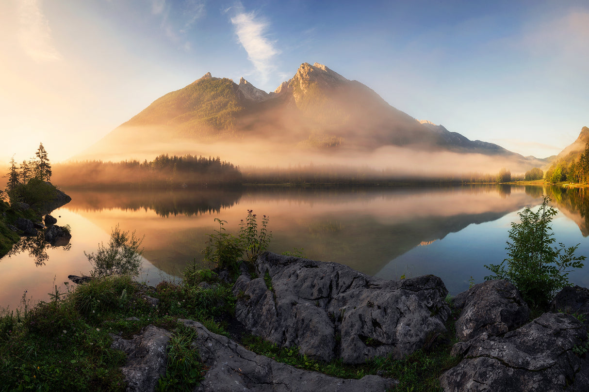Golden Summer Morning in the Alps Poster och Canvastavla