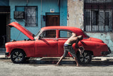 Washing a Car Poster och Canvastavla