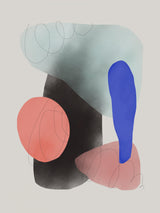 Watercolor Organic Shapes Poster och Canvastavla