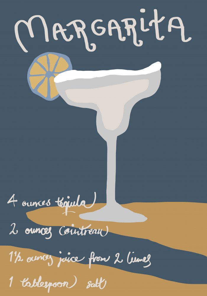 Margarita Poster Kitchen poster eller kökstavla