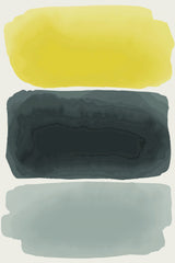 Black and Yellow Watercolor #1 Poster och Canvastavla