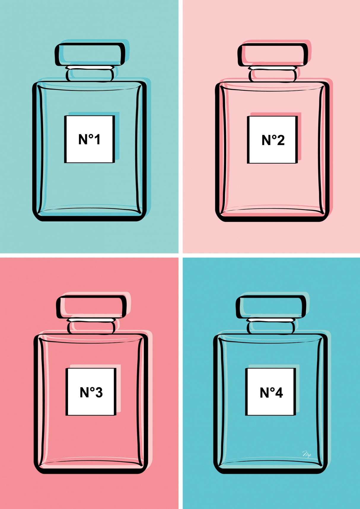 Pastel Perfumes Poster och Canvastavla
