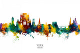 York England Skyline Poster och Canvastavla