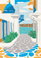 A Street in Greece Poster och Canvastavla