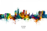 Derby England Skyline Poster och Canvastavla