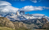 Mount Fitzroy amidst the clouds Poster och Canvastavla
