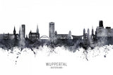 Wuppertal Germany Skyline Poster och Canvastavla
