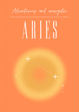 Aries Zodiac Print Art Poster och Canvastavla