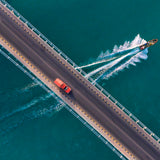 crossing the bridge Poster och Canvastavla