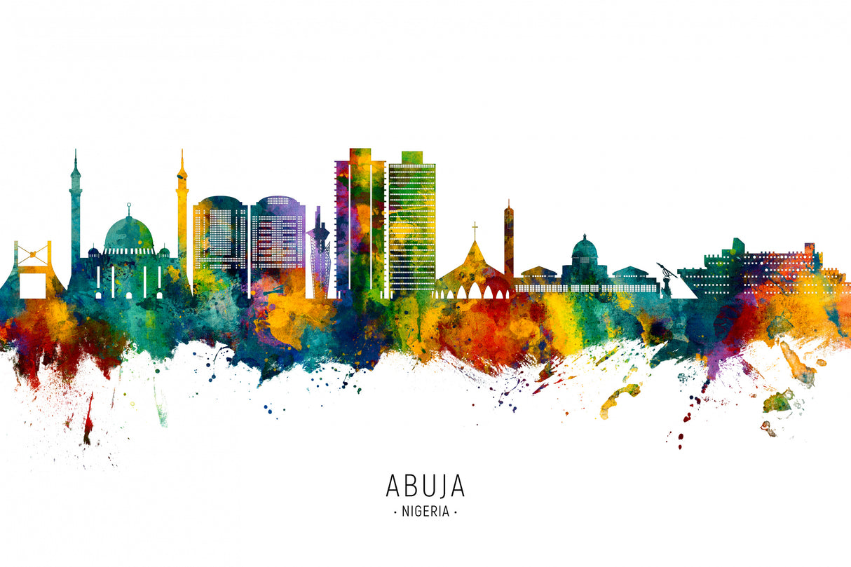 Abuja Nigeria Skyline Poster och Canvastavla