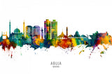 Abuja Nigeria Skyline Poster och Canvastavla