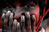 Indian sadly boy.. Poster och Canvastavla