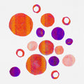 Orange Purple Circles Large Small Poster och Canvastavla