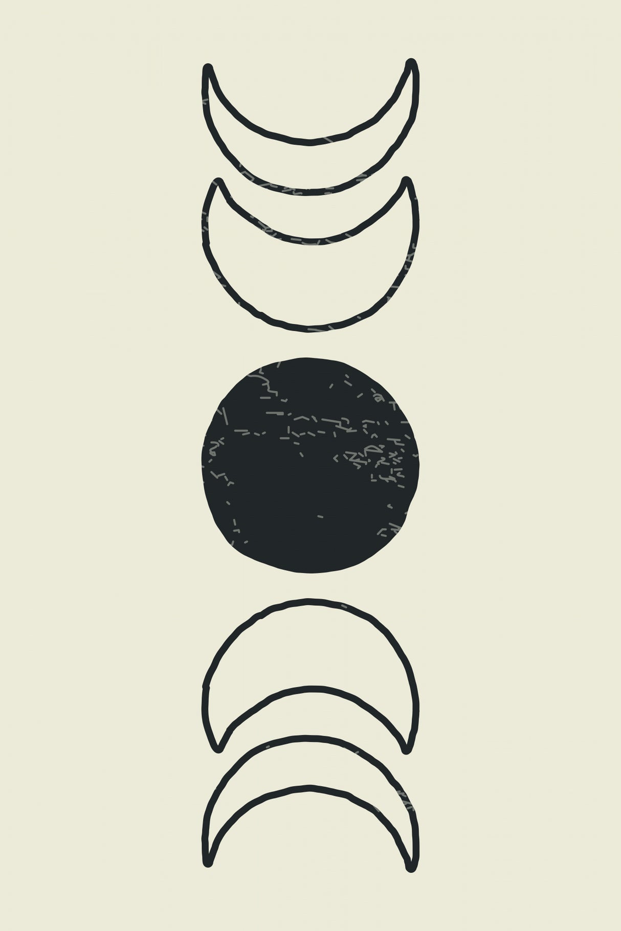 Boho Sun and Moon #1 Poster och Canvastavla