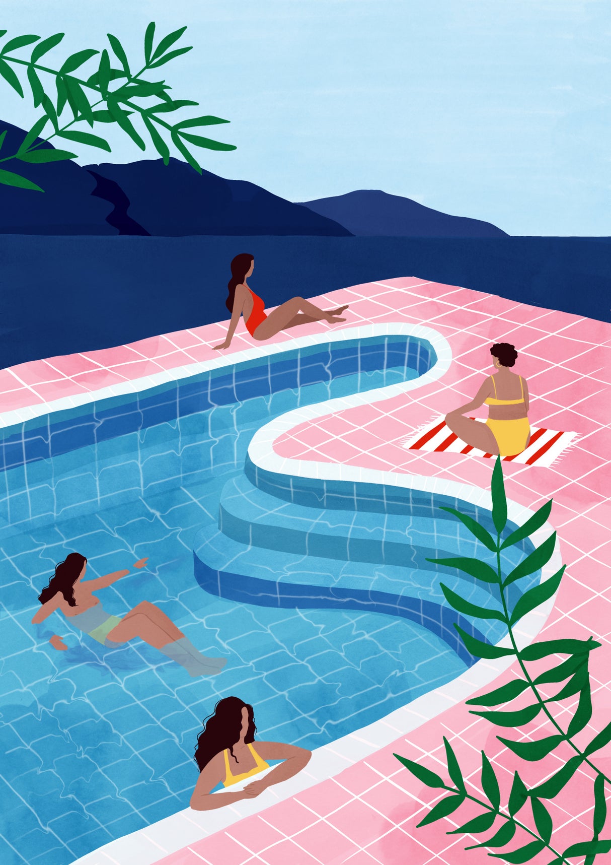 Pool Ladies Poster och Canvastavla