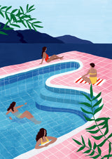 Pool Ladies Poster och Canvastavla