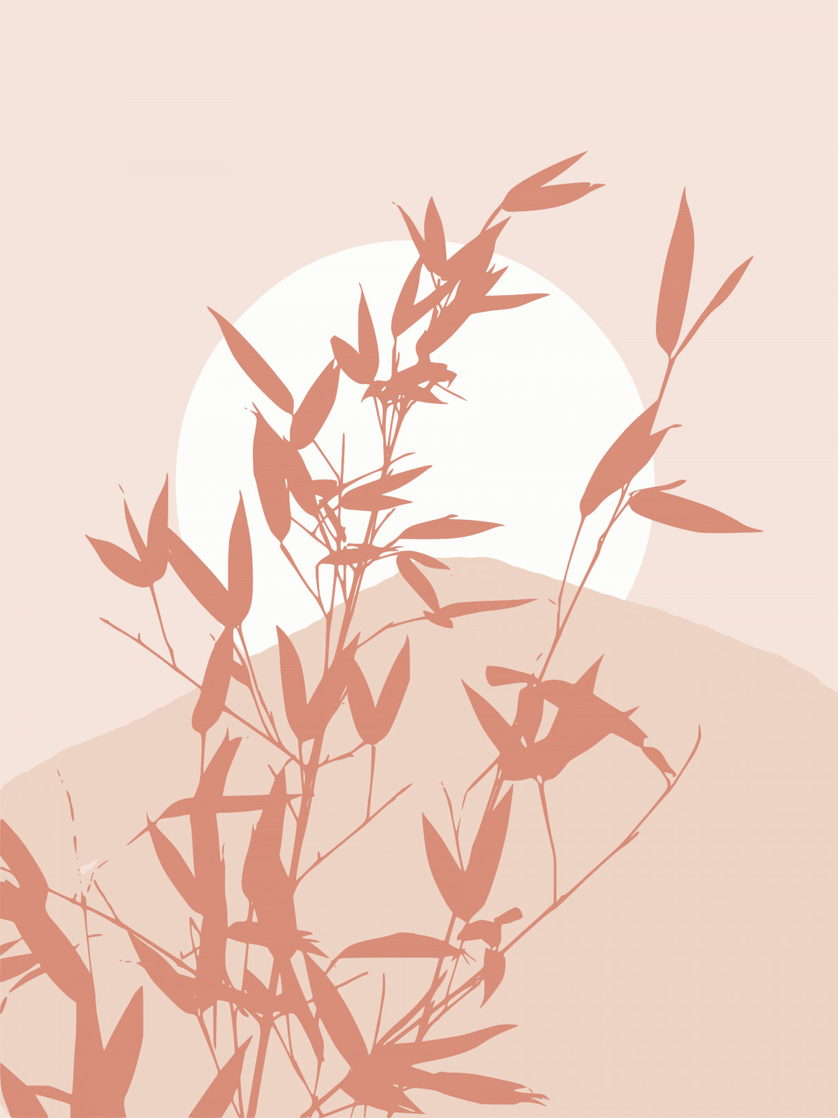 Morning Bamboo Poster och Canvastavla