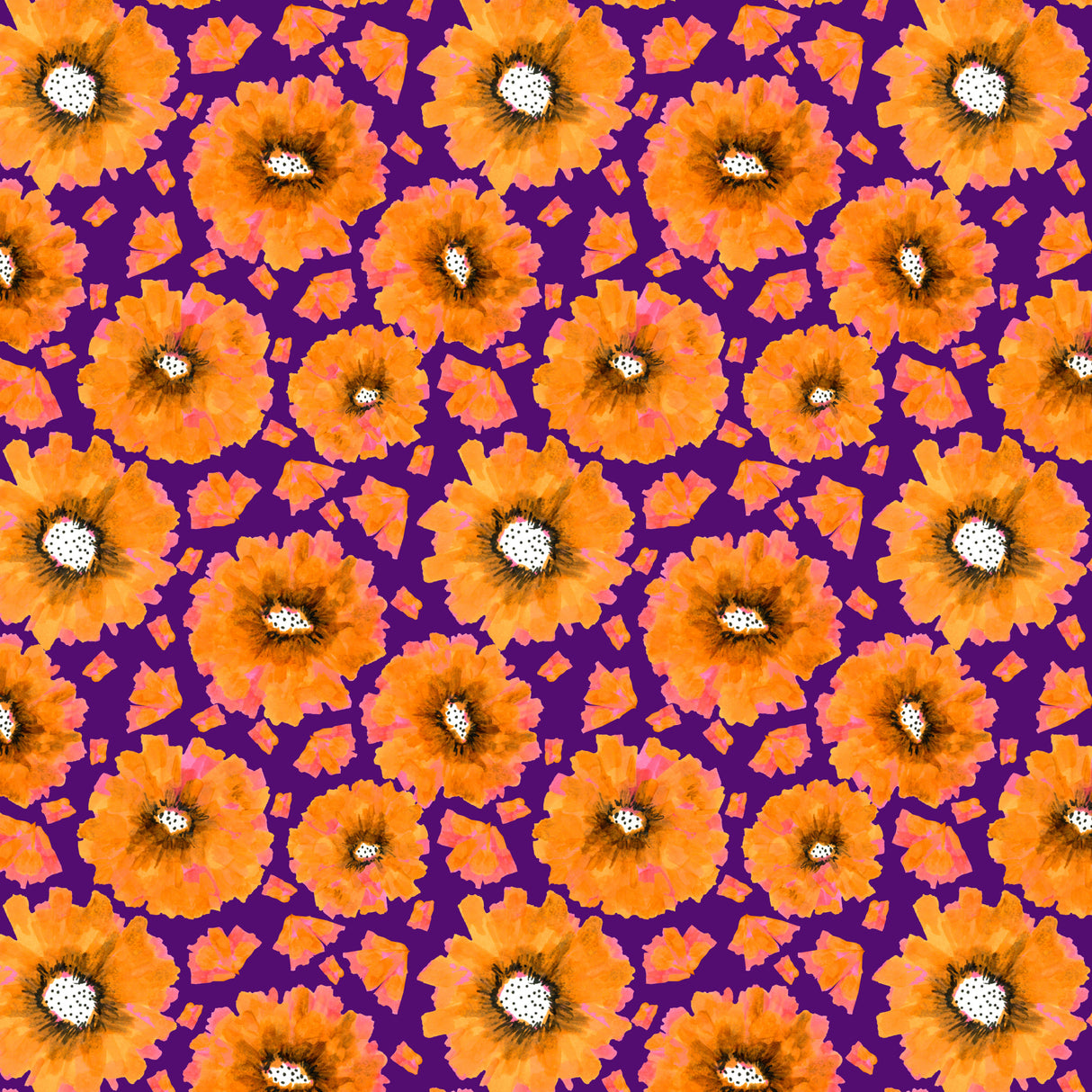 Chiffon Flowers Pink Lemonade Poster och Canvastavla