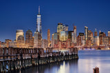 Manhattan Skyline at night Poster och Canvastavla