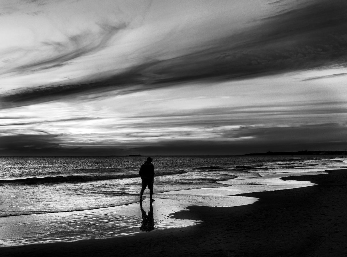 Solitude in La Barrosa beach Poster och Canvastavla