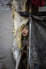 sheltering from the rain in the outskirts of Kolkata Poster och Canvastavla