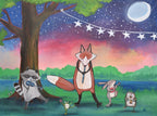 Playing Under the Stars Poster och Canvastavla
