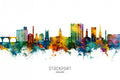 Stockport England Skyline Poster och Canvastavla