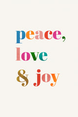 Peace, Love & Joy Poster och Canvastavla