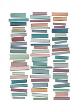 Books Pastel Poster och Canvastavla