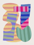 Abstract Stripe Minimal Collage 23 Poster och Canvastavla