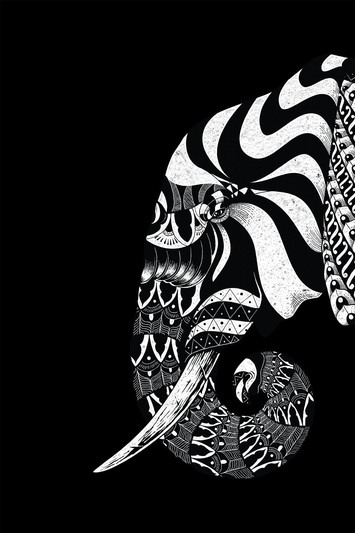 Ornate Elephant Poster och Canvastavla