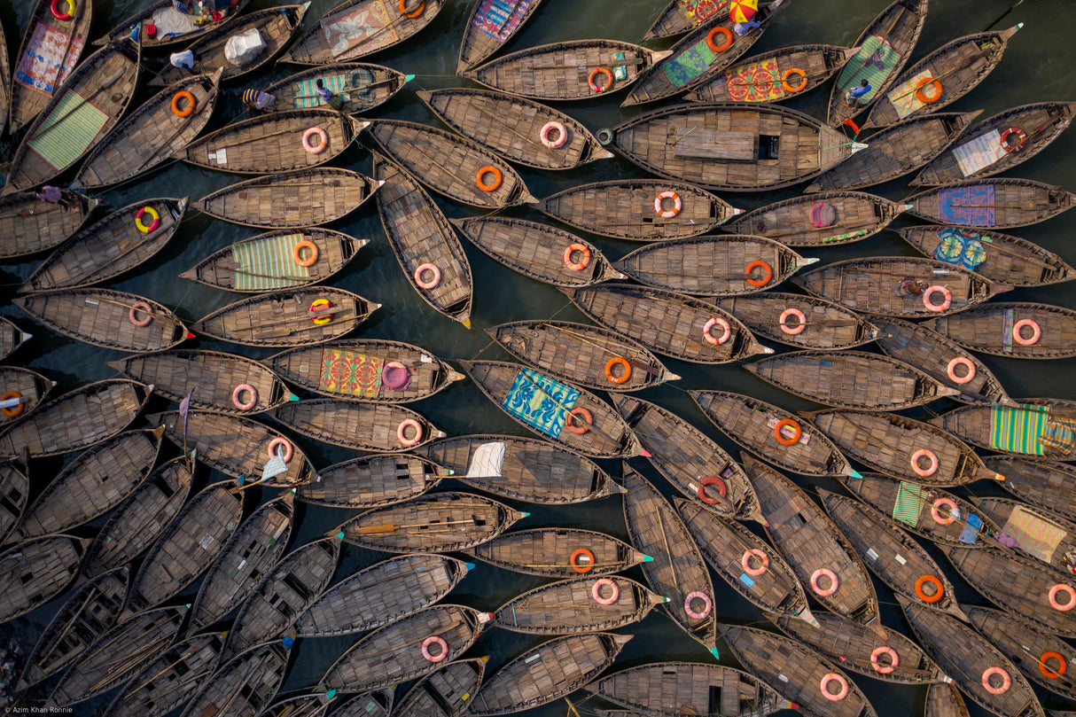 Boats with lifebuoy Poster och Canvastavla