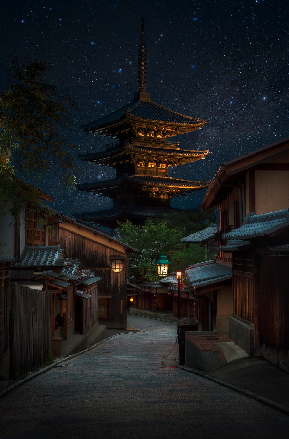 Kyoto Night Poster och Canvastavla