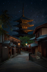 Kyoto Night Poster och Canvastavla