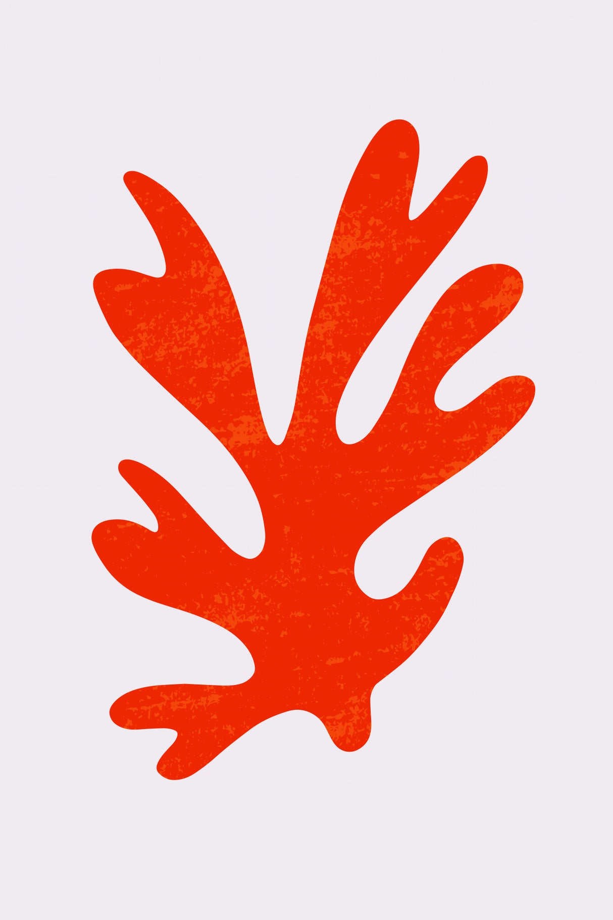 Abstract Red Algae Poster och Canvastavla